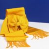 Ceinture jonquille franges or