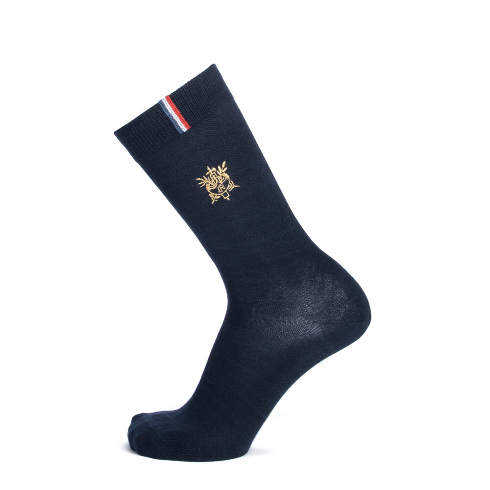 Chaussettes Elysée x Maison Broussaud bleu